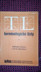 kniha Terminologické listy 17 Základné termíny z teórie algoritmov, Infos 1980