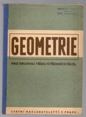 kniha Geometrie pro druhou třídu středních škol Učeb. pro šk. stř., Státní nakladatelství 1950