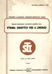 kniha Výroba sodových vod a limonád Sborník jednotných normativů spotřeby času, Pivovary a sladovny 1967