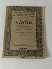 kniha Haydn No. 346, Op. 76. No. 5 Streichquartett, D dur., Wiener Philharmonischer Verlag 1900