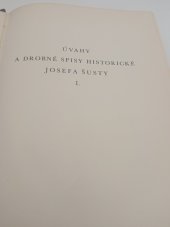 kniha Úvahy a drobné spisy historické Josefa Šusty. Díl 1, Historický klub 1934