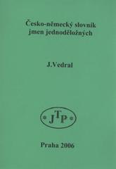 kniha Česko-německý slovník jmen jednoděložných, JTP 2006