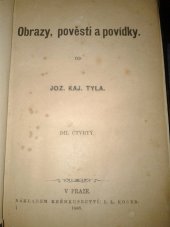 kniha Obrazy, pověsti a povídky. Díl čtvrtý, I.L. Kober 1868