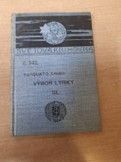 kniha Výbor lyriky. 3, - Z jiných forem, J. Otto 1906