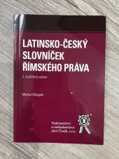 kniha Latinsko-český slovníček římského práva, Aleš Čeněk 2012