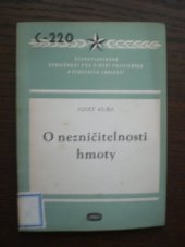 kniha O nezničitelnosti hmoty, Orbis 1953