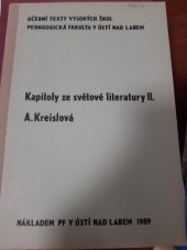 kniha Kapitoly ze světové literatury II Určeno pro posl. pedagog. fak., Pedagogická fakulta 1989