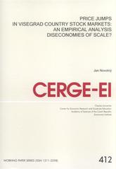 kniha Price jumps in Visegrad country stock markets: an empirical analysis, CERGE-EI 2010