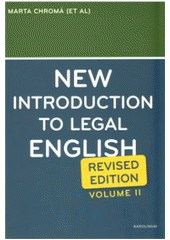 kniha New introduction to legal English 2. revised edition, Karolinum  2011