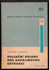 kniha Pulsační kolony pro kapalinovou extrakci, SNTL 1967