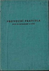 kniha Provozní pravidla pro elektrárny a sítě, Min. paliv a energetiky 1954