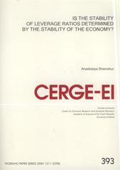 kniha Is the stability of leverage ratios determined by the stability of the economy?, CERGE-EI 2009