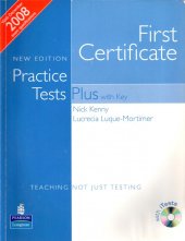 kniha First certificate Practice tests Plus with Key, Pearson Longman 2008