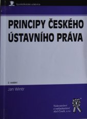 kniha Principy českého ústavního práva, Aleš Čeněk 2013