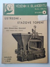 kniha Ústřední a etážové topení, I.L. Kober 1940