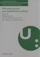 kniha Mikroekonomie pro bakalářské studium distanční opora, Univerzita Pardubice 2010