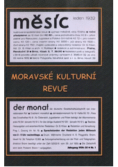 kniha Moravské kulturní revue. Měsíc, Brno 1932-1941 = Der Monat, Brno 1932-1941, Moravská zemská knihovna 2012