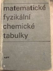 kniha Matematické, fyzikální a chemické tabulky pro střední školy, SPN 1980