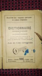 kniha Dictionnaire Français-Allemand et Allemand-Français, ODÉ 1942