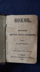 kniha Sokol společenský zpěvník česko-slovanský, Bedřich Stýblo 1869