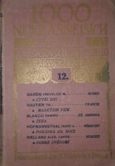 kniha 1000 nejkrásnějších novell 1000 světových spisovatelů. Sv. 12, Jos. R. Vilímek 1912