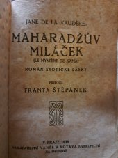 kniha Maharadžův miláček román exotické lásky, Vaněk & Votava 1919