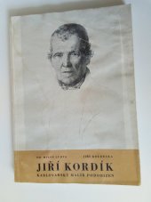 kniha Jiří Kordík - karlovarský malíř podobizen, Krajské vlastivědné museum 1954