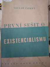 kniha První sešit o existencialismu, Václav Petr 1948