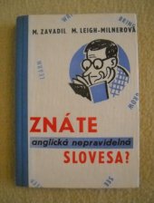 kniha Znáte anglická nepravidelná slovesa?, SPN 1961