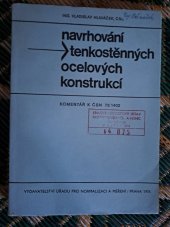 kniha Navrhování tenkostěnných ocelových konstrukcí, Vydavatelství Úřadu pro normalizaci a měření 1976