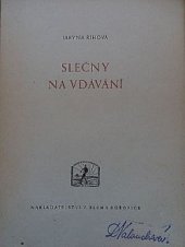 kniha Slečny na vdávání, V. Bluma 1945