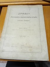 kniha Zprávy Zemského statistického úřadu Království českého. Finance zemské a finance větších obcí v Čechách za r. 1896, Zemský statistický úřad Království českého 1900