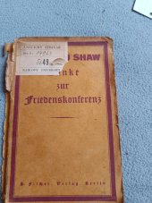 kniha Binfe aur friedenskonferenz, Verlag 1919