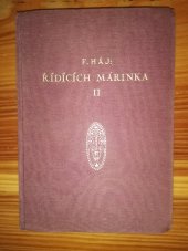 kniha Řídících Márinka II., Občanská tiskárna 1932