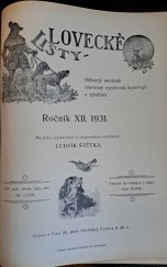 kniha Listy lovecké ročník XII. 1931 Odborný měsíčník věnovaný myslivosti, kynologii a rybářství, Ludvík Štětka 1931