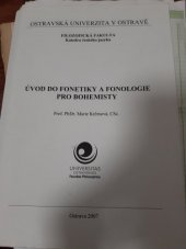 kniha Úvod do fonetiky a fonologie pro bohemisty, Ostravská univerzita v Ostravě 2007