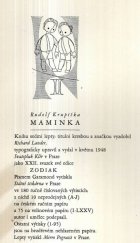 kniha Maminka, Svatopluk Klír 1948