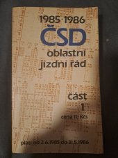 kniha Oblastní jízdní řád ČSD, Oblastní ředitelství drah 1950