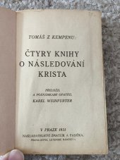 kniha Čtyry knihy o následování Krista, Zmatlík a Palička 1931