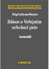 kniha Zákon o Veřejném ochránci práv komentář, C. H. Beck 2000