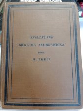 kniha Kvalitativná analysa anorganická, Nákladem Spolku českých chemiků 1898