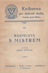 kniha Rozmluva s Mistrem (podobizna), Vaněk & Votava 1925