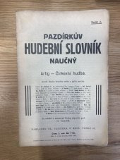 kniha Pazdírkův hudební slovník naučný sešity 2 -12, Ol. Pazdírka 1927