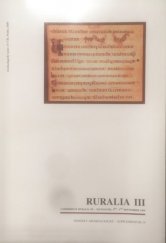 kniha Ruralia III conference Ruralia III, Maynooth, 3rd-9th September 1999, Institute of Archaeology 2000