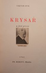 kniha Krysař a jiná prosa, Fr. Borový 1941