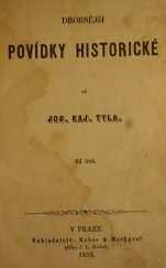 kniha Drobnější povídky historické, J.L. Kober 1858