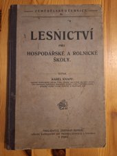 kniha Lesnictví pro hospodářské a rolnické školy, Burian 