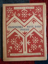 kniha Francouzská poesie nové doby v překladech Karla Čapka, Fr. Borový 1920