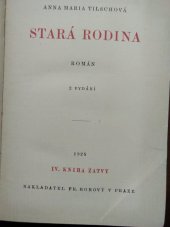 kniha Stará rodina román, Fr. Borový 1925