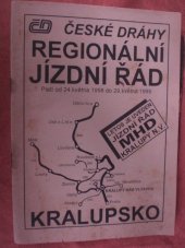 kniha Regionální jízdní řád Kralupsko 1989 - 9, ČD Praha 1998